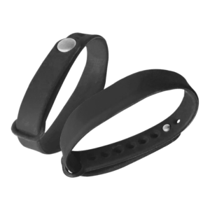 Product image of the LinkBand by LinkProducts. A black silicone wristband.