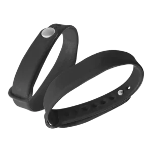 Product image of the LinkBand by LinkProducts. A black silicone wristband.